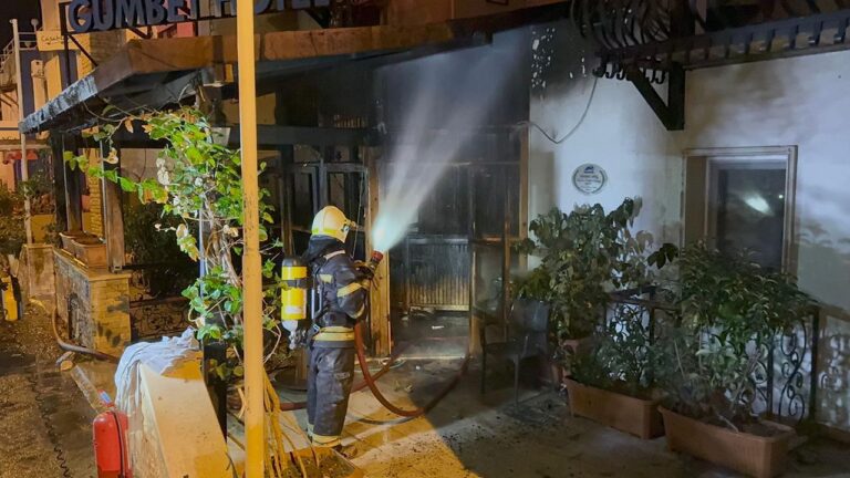Bodrum'da otelde yangın